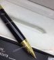 Clone Mont Blanc Daniel Defoe Ballpoint Pen - Black Resin Gold Clip (2)_th.jpg